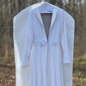 Custom Handmade White Bridal Dress Size 6 Wedding Engagement Photos